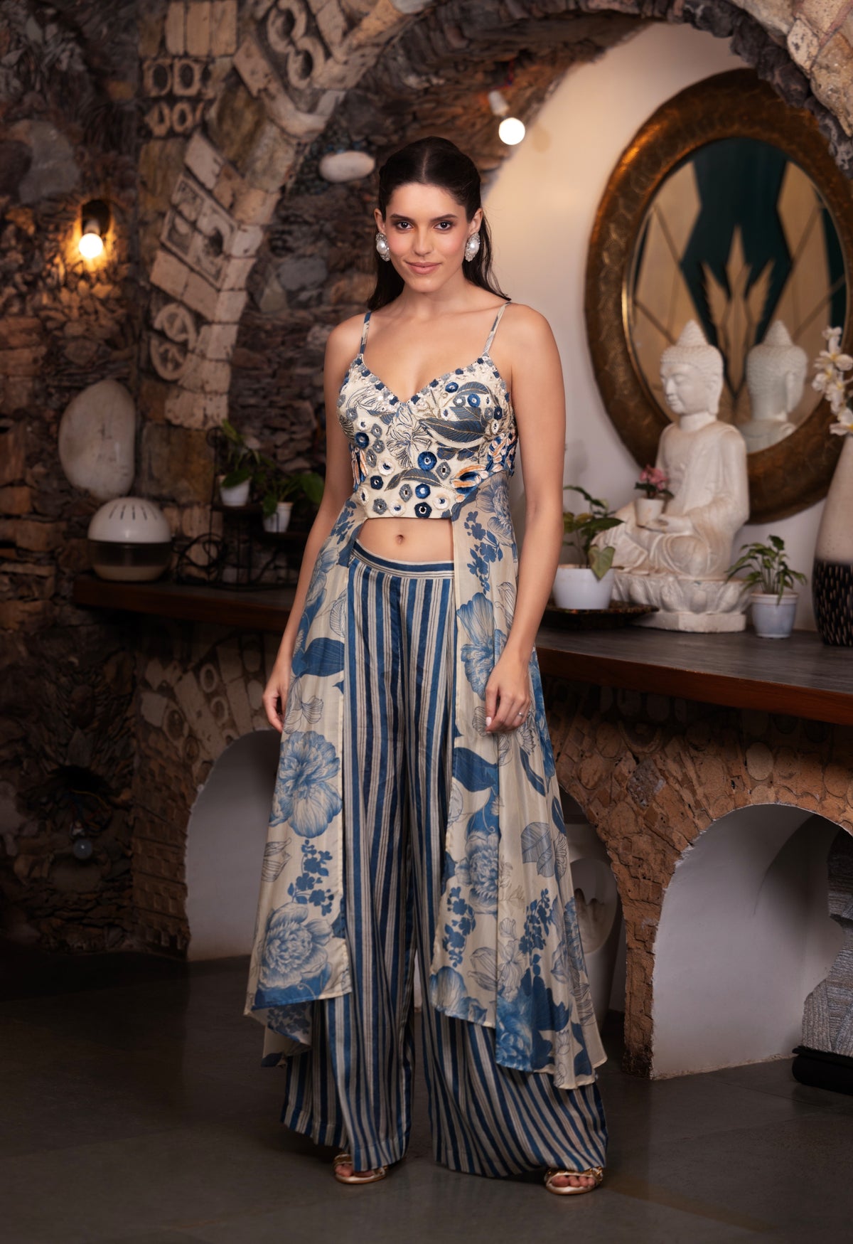MARRA AZRAQ BLUE CORSET SET
