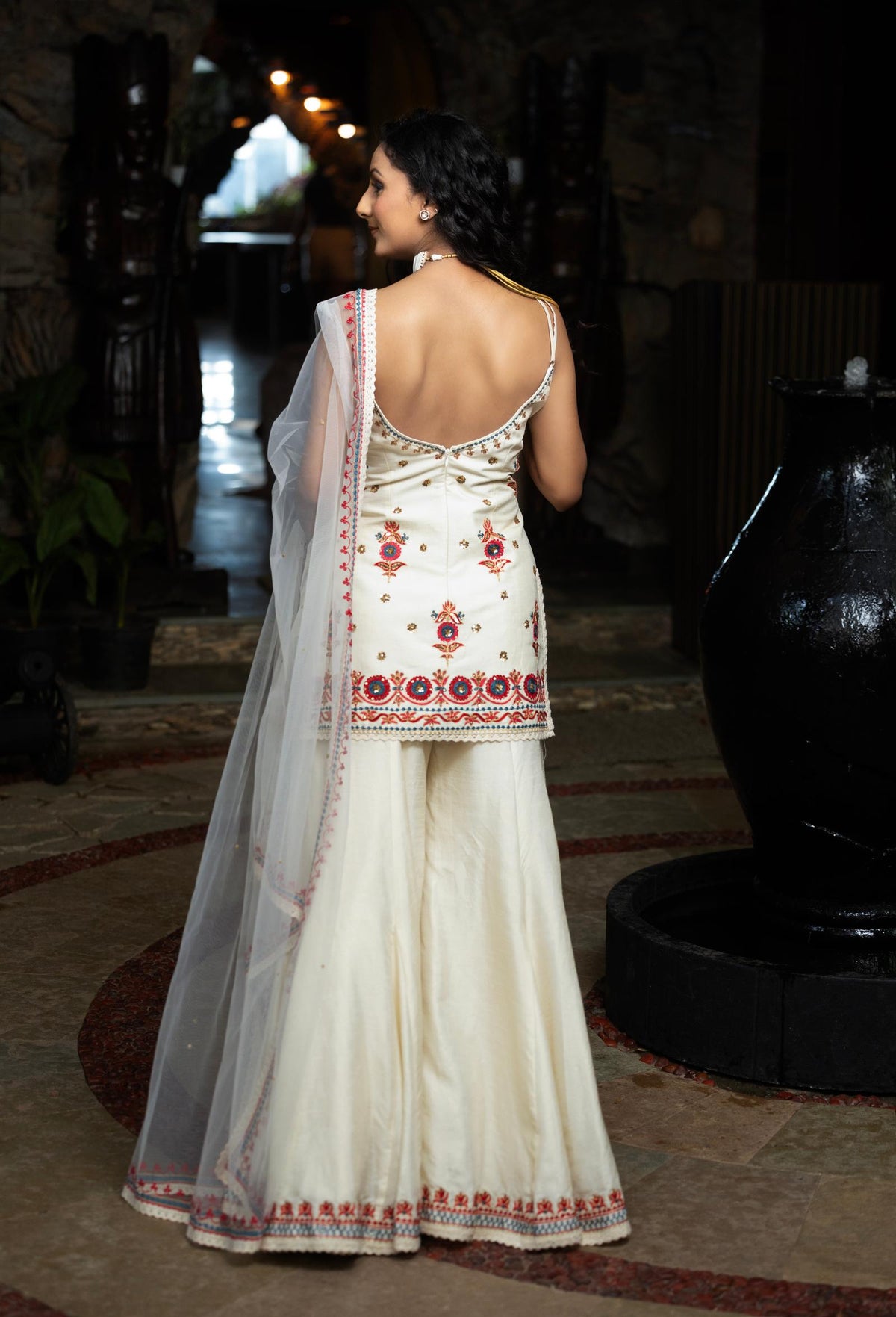AZUKA STRAIGHT SHARARA SET