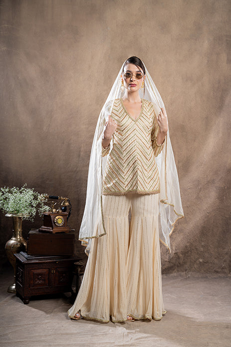 GOLD SHARARA SET