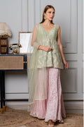 PASTELLI CHANDERI SHARARA SET