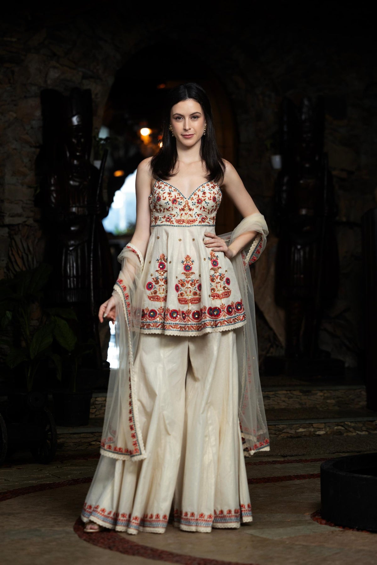 AZUKA PEPLUM SHARARA SET