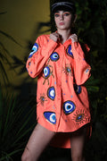 ORANGE EVIL EYE SHIRT