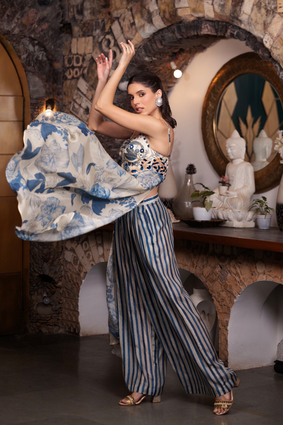 MARRA AZRAQ BLUE CORSET SET