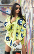 GREEN EVIL EYE JACKET